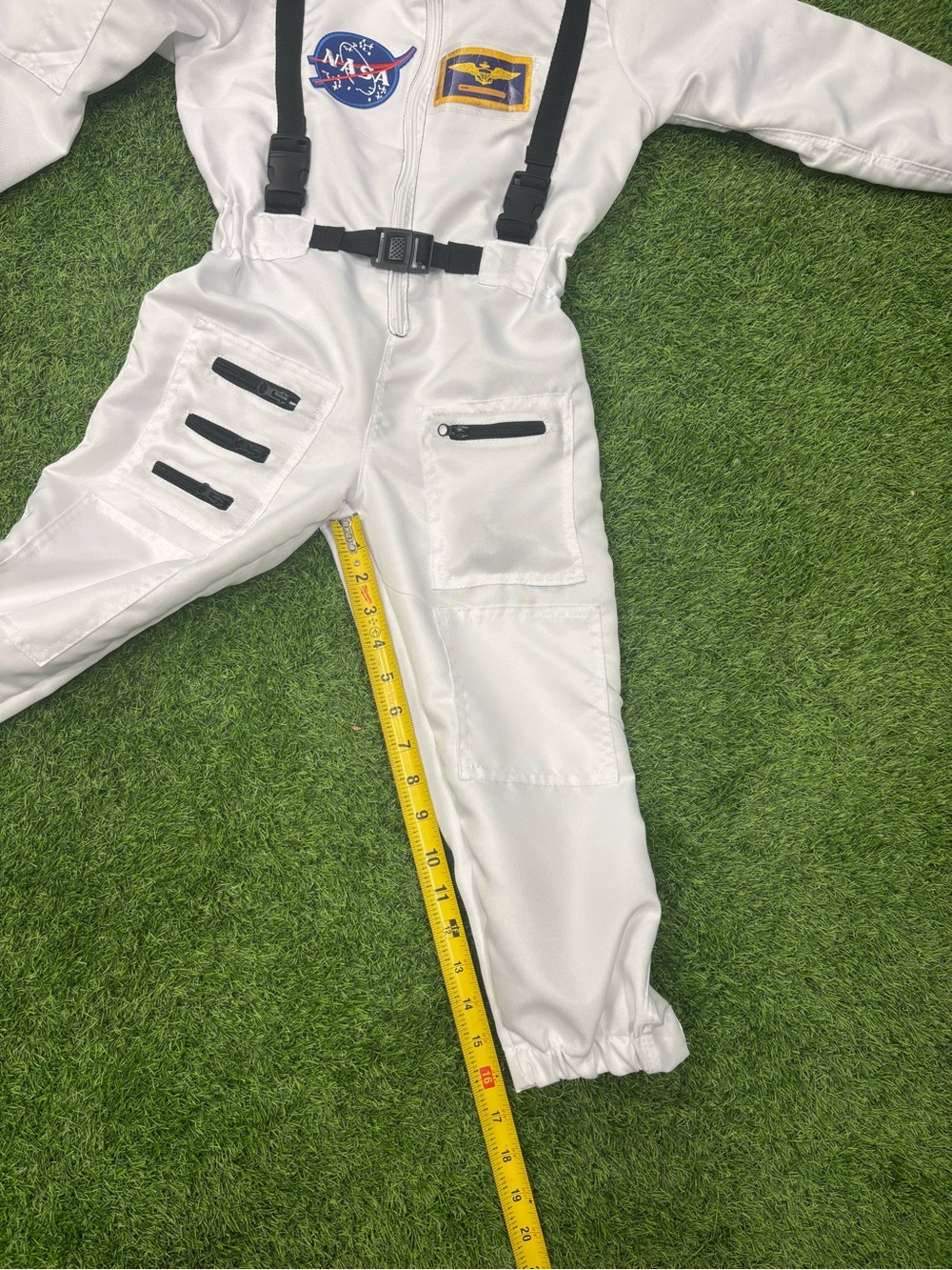 White NASA Astronaut Costume Jumpsuit with backpack - Picture 10 of 10